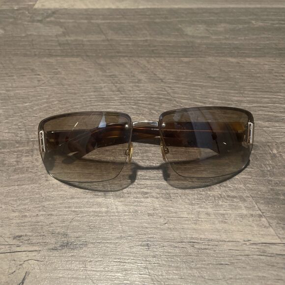 Vintage Gucci GG 1798/S Sunglasses Rimless Shield Brown Gradient Y2K Authentic main image 10